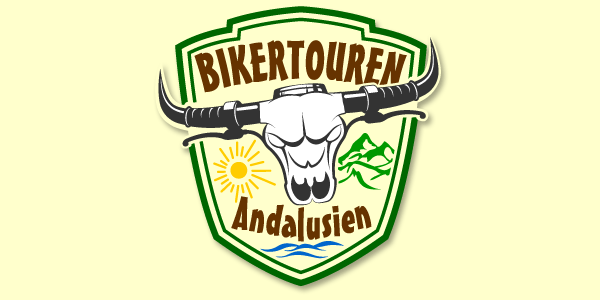 Bikertouren Andalusien. Motorradtouren und Mottorradreisen in Spanien. Unser Logo mit dem Stier.